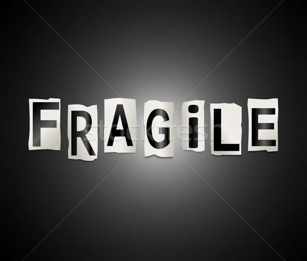 Stock foto: Fragile · Wort · Illustration · Set · gedruckt