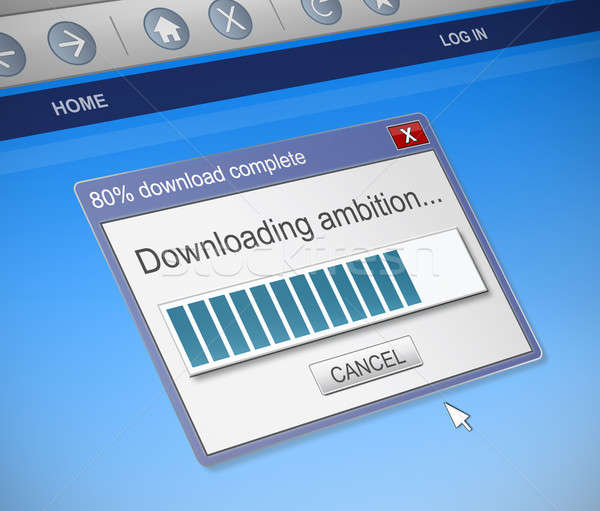 Ambíció letöltés illusztráció számítógép párbeszéd doboz Stock fotó © 72soul