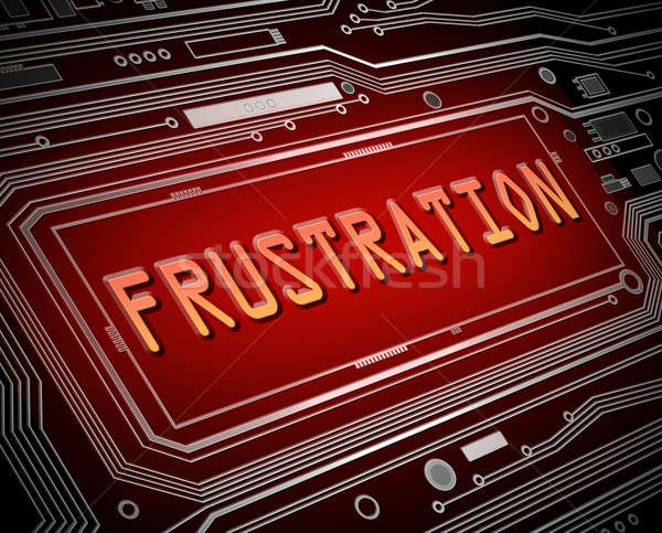 Frustratie technologie abstract stijl illustratie printplaat Stockfoto © 72soul