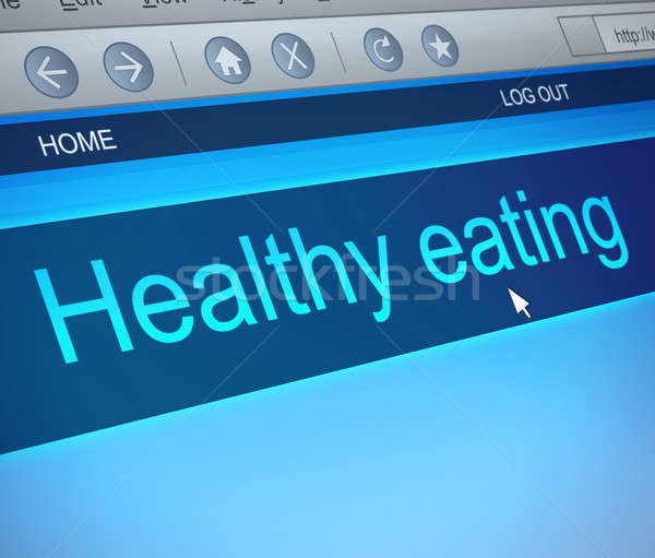 Gesunde Ernährung Illustration Bildschirm erfassen Computer Informationen Stock foto © 72soul