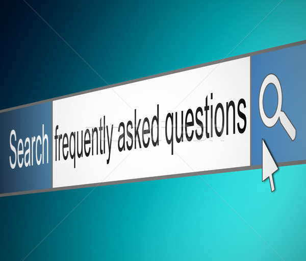 Souvent questions illustration écran coup internet [[stock_photo]] © 72soul