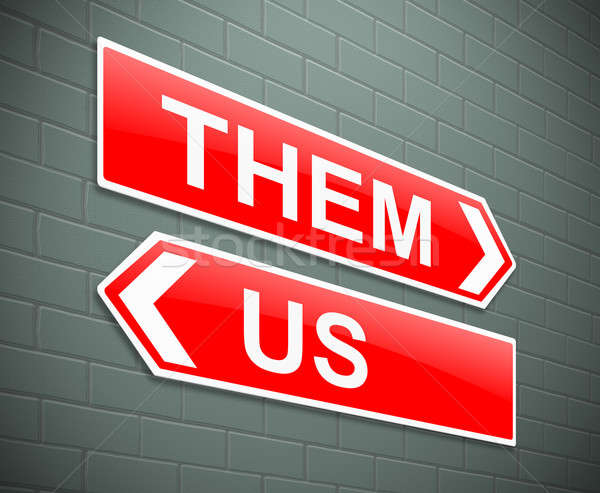 Them and us concept. Stock photo © 72soul