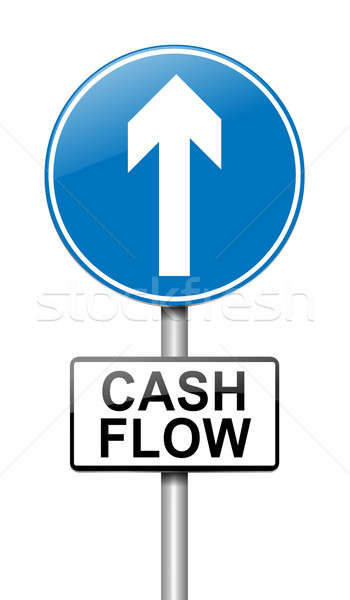 Cashflow Illustration weiß Geld Unternehmen Stock foto © 72soul