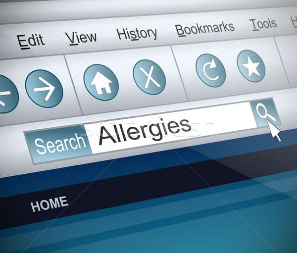 Allergien Illustration Bildschirmfoto Internet Suche Technologie Stock foto © 72soul