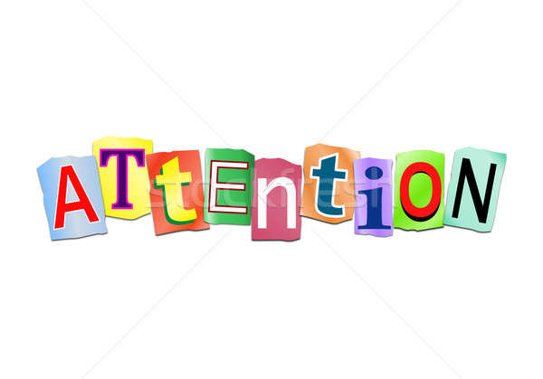 Attention word concept. Stock photo © 72soul