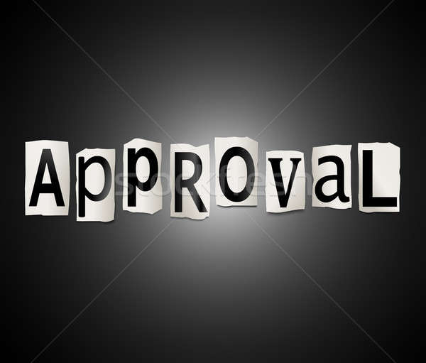 Stock photo: Approval word concept.