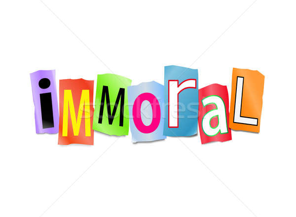 Niemoralny ilustracja wydrukowane litery formularza Zdjęcia stock © 72soul
