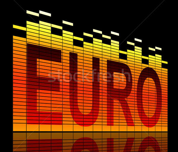 Euro absztrakt stílus illusztráció grafikus hangszínszabályozó Stock fotó © 72soul