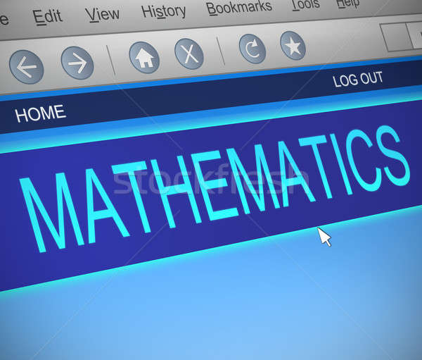 Matematik örnek bilgisayar ekranı ele geçirmek bilgi öğrenme Stok fotoğraf © 72soul