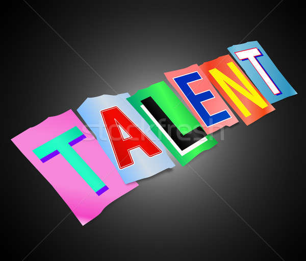 Talent illustratie ingesteld afgedrukt brieven Stockfoto © 72soul