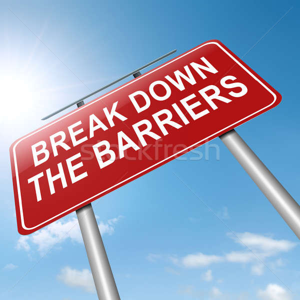 Break down the barriers. Stock photo © 72soul