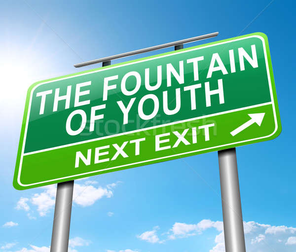 Stock photo: Fountain of youth concept.
