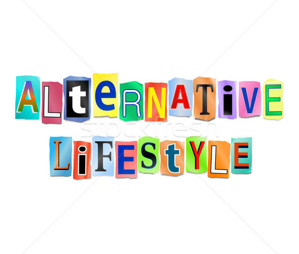 Alternatief lifestyle illustratie ingesteld afgedrukt Stockfoto © 72soul