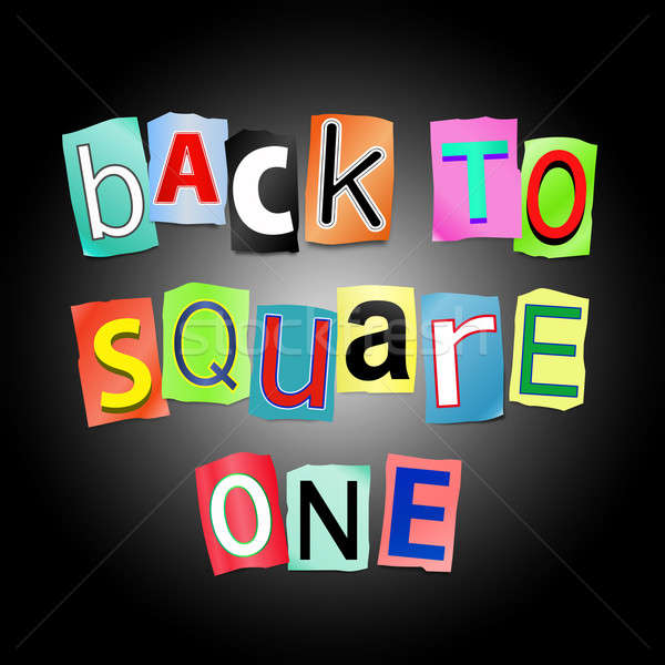 Stock photo: Back to square one.