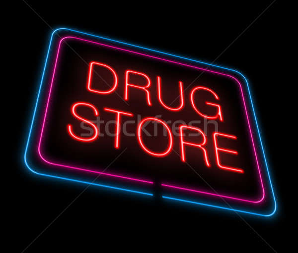 Neon Drugstore sign. Stock photo © 72soul