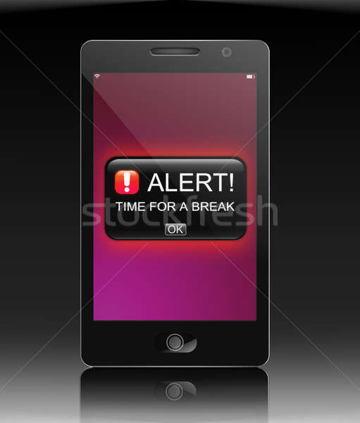 Tijd pauze illustratie smartphone alarm telefoon Stockfoto © 72soul