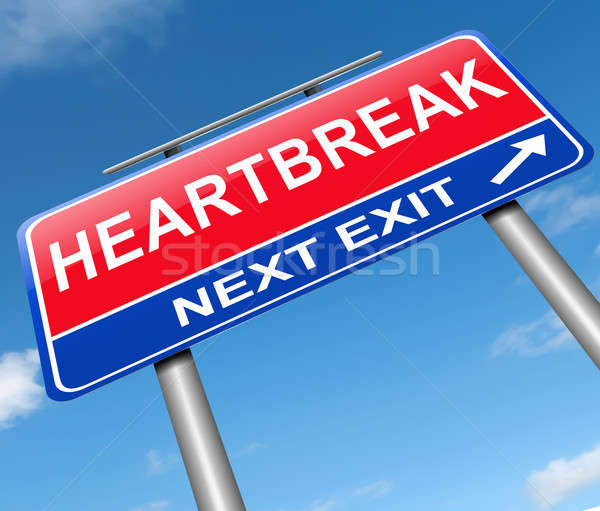 Stock photo: Heartbreak sign concept.