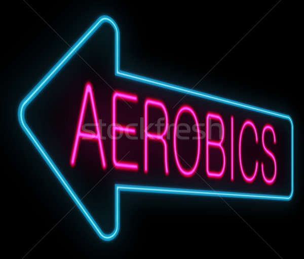 Aerobics illustratie neon sport fitness Stockfoto © 72soul