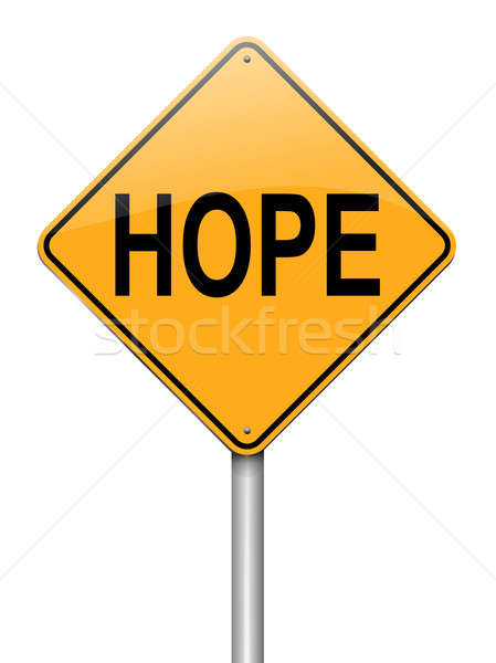 Hoffnung Illustration weiß Hintergrund Zeichen Stock foto © 72soul