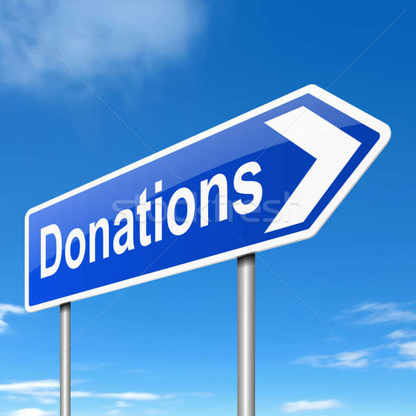 Donaties illustratie teken hemel geld achtergrond Stockfoto © 72soul