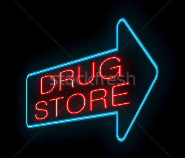 Neon Drugstore sign. Stock photo © 72soul