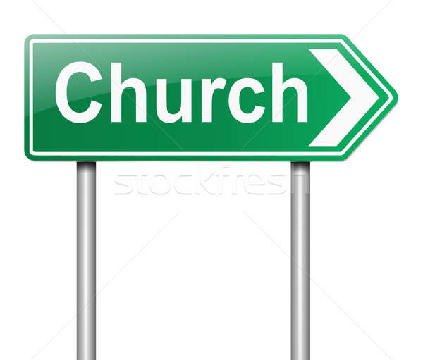 Church sign. Stock photo © 72soul