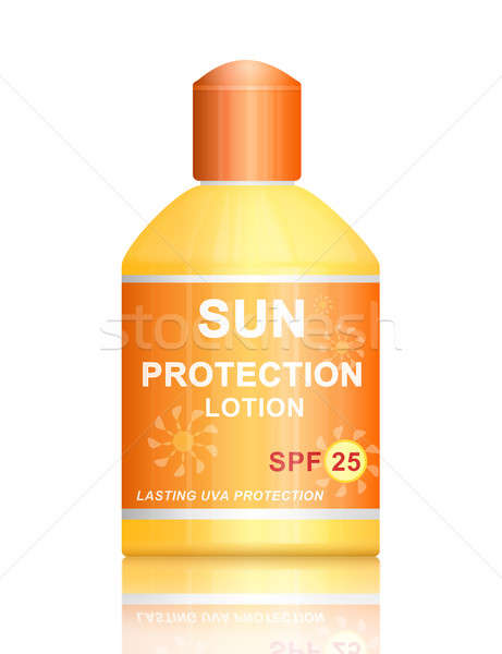 25 Sonnenschutz Lotion Illustration Sonne Schutz Stock foto © 72soul