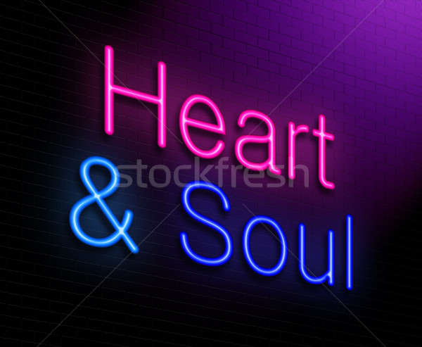 Foto stock: Corazón · alma · ilustración · iluminado · signo