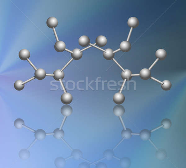 Molecular ilustrare structura reflectii albastru abstract Imagine de stoc © 72soul