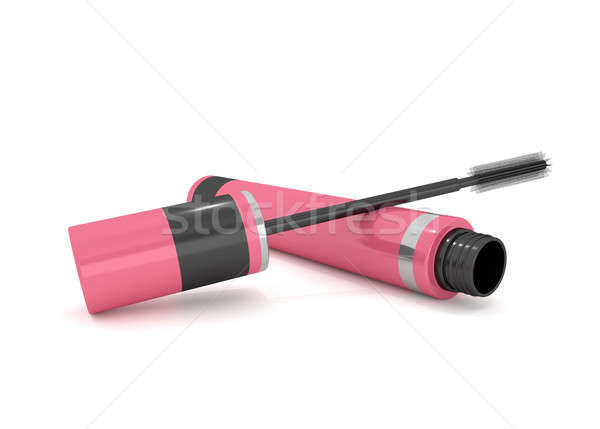 Mascara illustratie borstel roze grafische cosmetische Stockfoto © 72soul