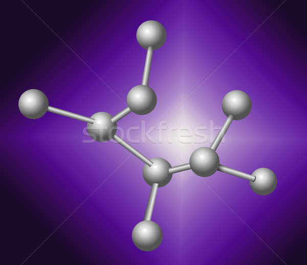 Moléculaire illustration structure violette résumé construction [[stock_photo]] © 72soul
