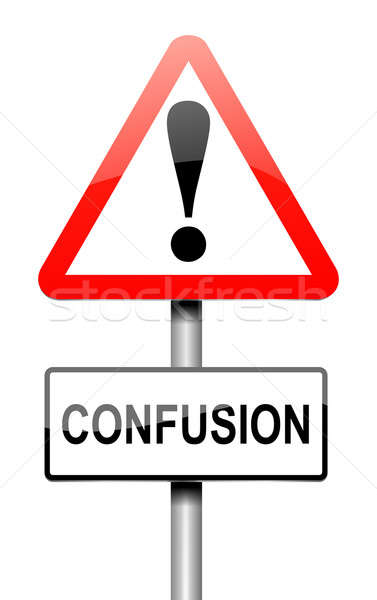 Stock photo: Confusion sign concept.