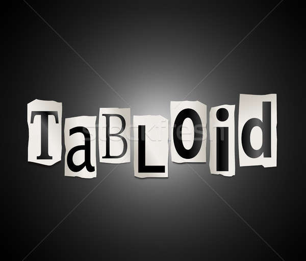 Tabloidpers illustratie brieven vorm woord Stockfoto © 72soul