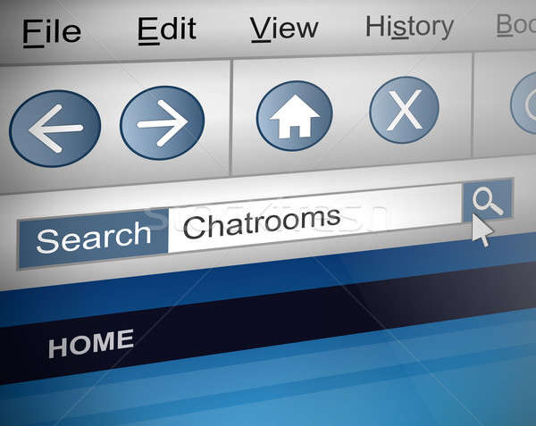 Chatroom Suche Illustration Bildschirm erschossen Internet Stock foto © 72soul