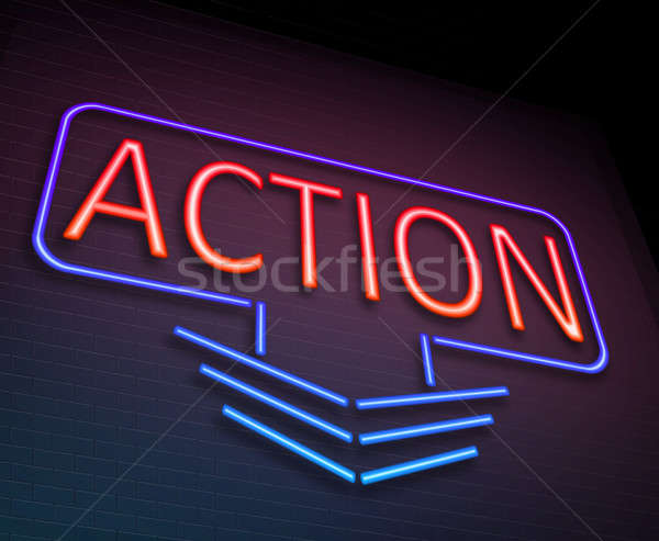 Action neon concept. Stock photo © 72soul