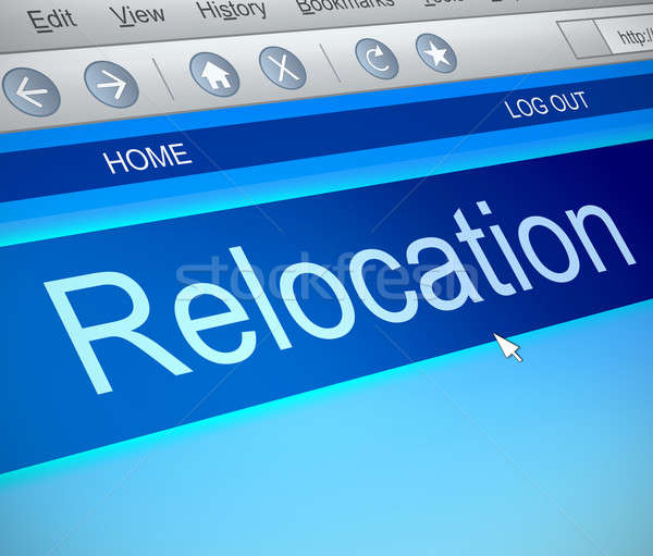 Stock photo: Relocation information concept.