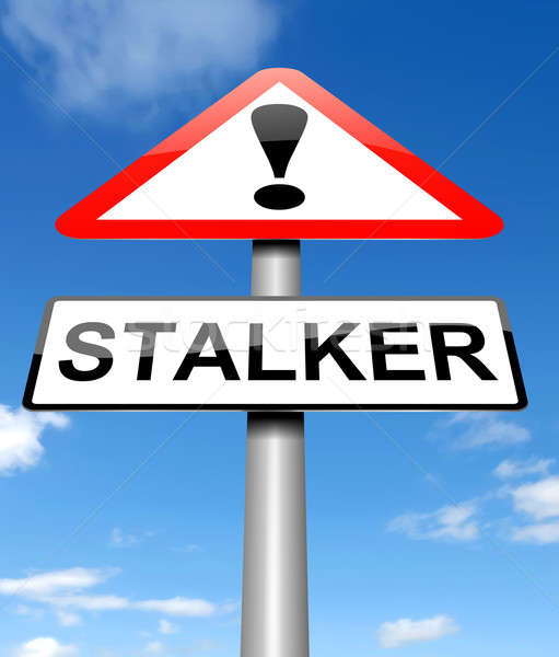 Stock photo: Stalker warning concept.