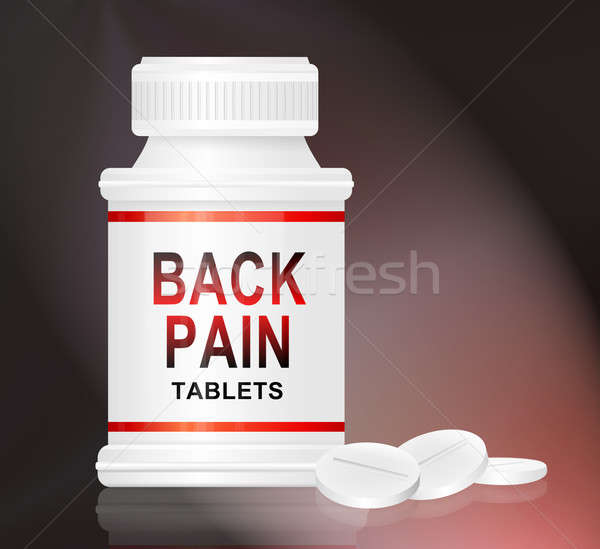 Hátfájás gyógyszer illusztráció fehér piros konténer Stock fotó © 72soul
