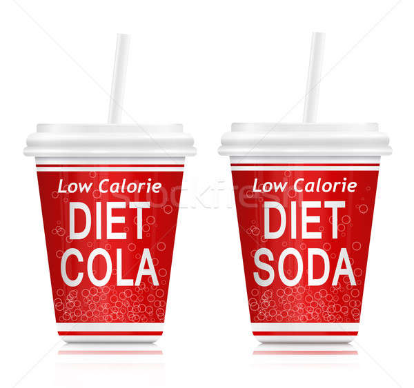 Stok fotoğraf: Diyet · içecekler · örnek · iki · fast-food · içmek