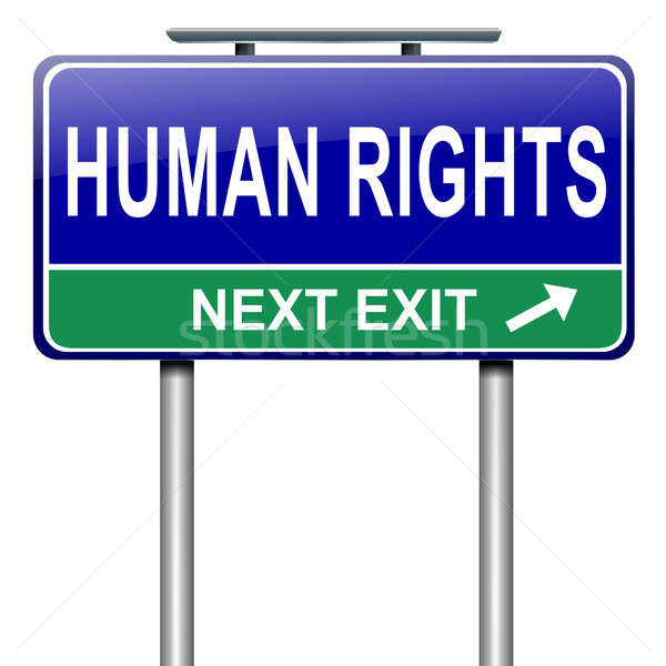 Direitos humanos ilustração branco assinar justiça Foto stock © 72soul