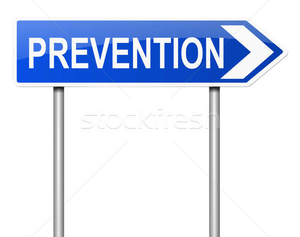 Prévention signe illustration santé bleu graphique [[stock_photo]] © 72soul
