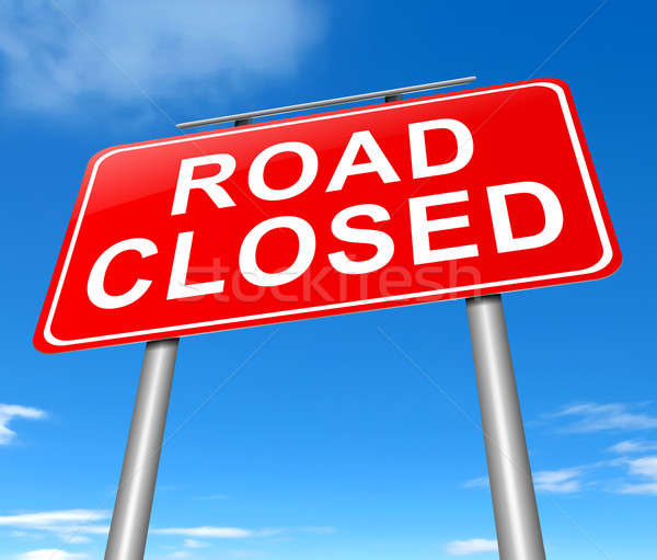 Road closed sign. Stock photo © 72soul