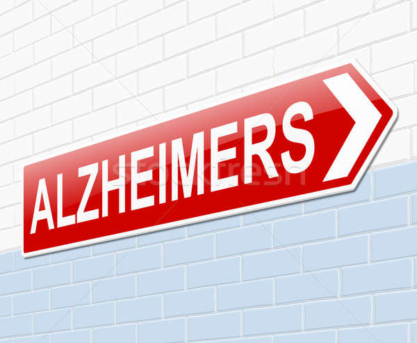 Alzheimer ilustração assinar médico hospital vermelho Foto stock © 72soul