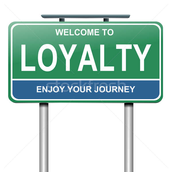 Loyalität Illustration blau grünen weiß Stock foto © 72soul
