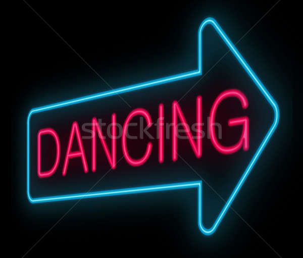 Dansen illustratie neon club leuk Stockfoto © 72soul