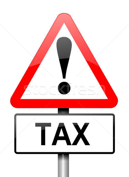 Steuer Warnung Illustration rot weiß Warnzeichen Stock foto © 72soul