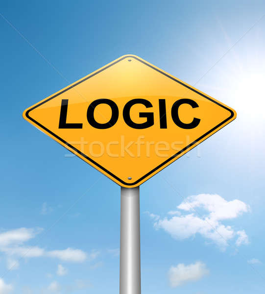Logica illustratie hemel teken Blauw Stockfoto © 72soul