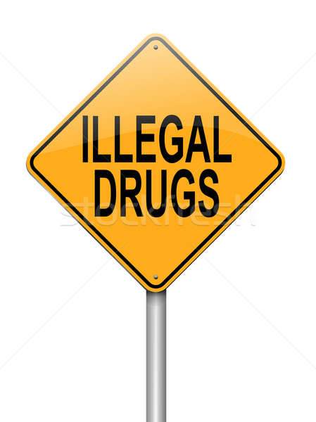 Illustration depicting a sign with a drugs concept. Stock photo © 72soul