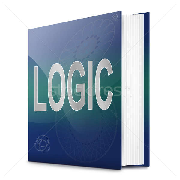 Logica ilustrare text carte titlu alb Imagine de stoc © 72soul
