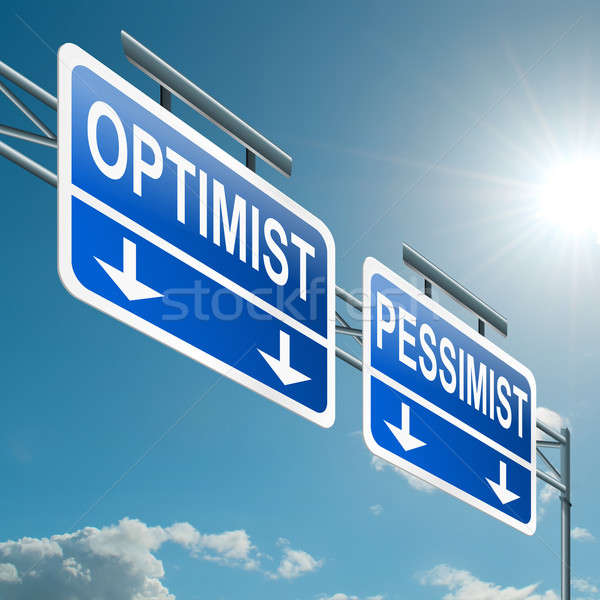 Optimist or pessimist concept. Stock photo © 72soul
